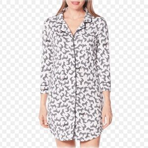 🦓NWT🦓 Echo Zebra Printed Notch Collar Jersey Knit Sleep Shirt  Size 3X
